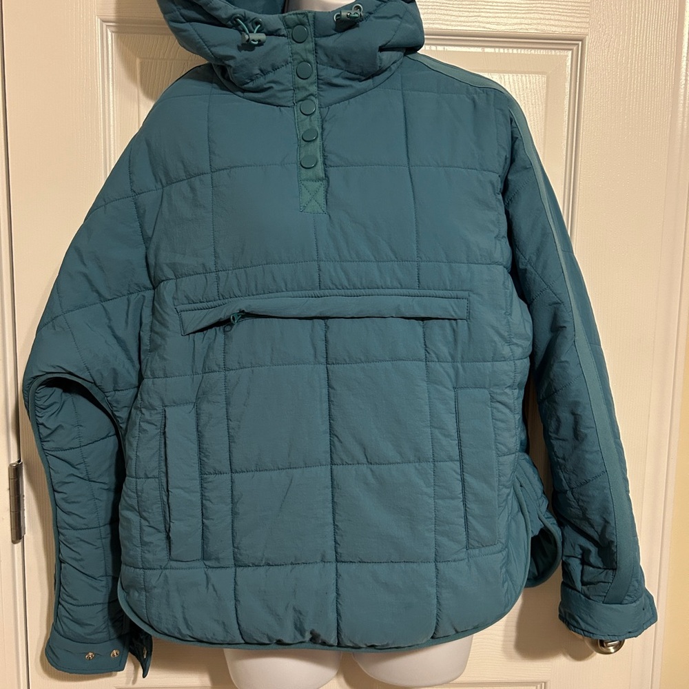 Women's Teal Hooded Pullover